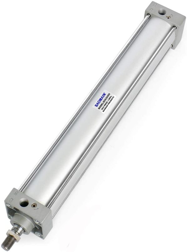 Baomain Pneumatic Air Cylinder SC 63 x 400 PT 3/8, Bore: 2 1/2 inch, Stroke: 16 inch, Screwed Piston Rod Dual Action - Image 4