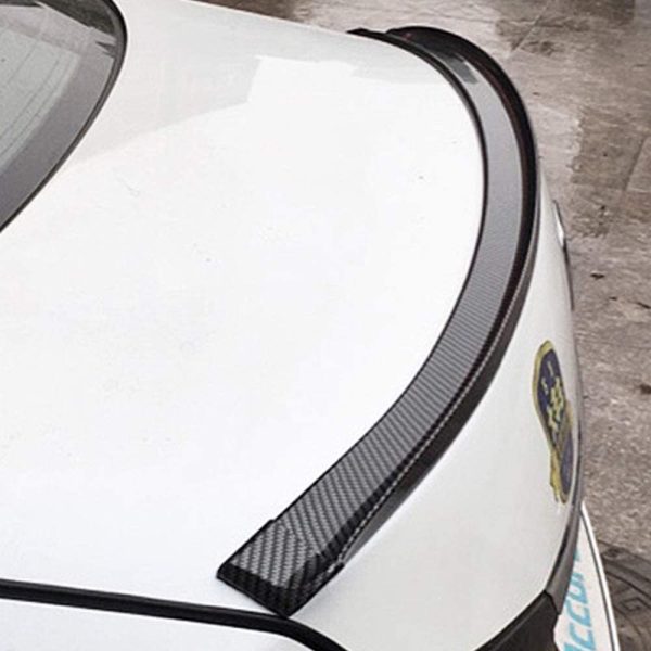 Universal Black Carbon Fiber Trunk Spoiler Lip Kit Car Rear Window Roof Spoiler Exterior Rear Spoiler Kit Universal Fits for Most Cars Punch-Free Installation (width5cm long150cm) (Black Carbon)?? - Image 6