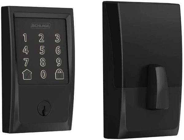 SCHLAGE Encode Smart WiFi Deadbolt with Century Trim in Matte Black (BE489WB CEN 622) - Image 4