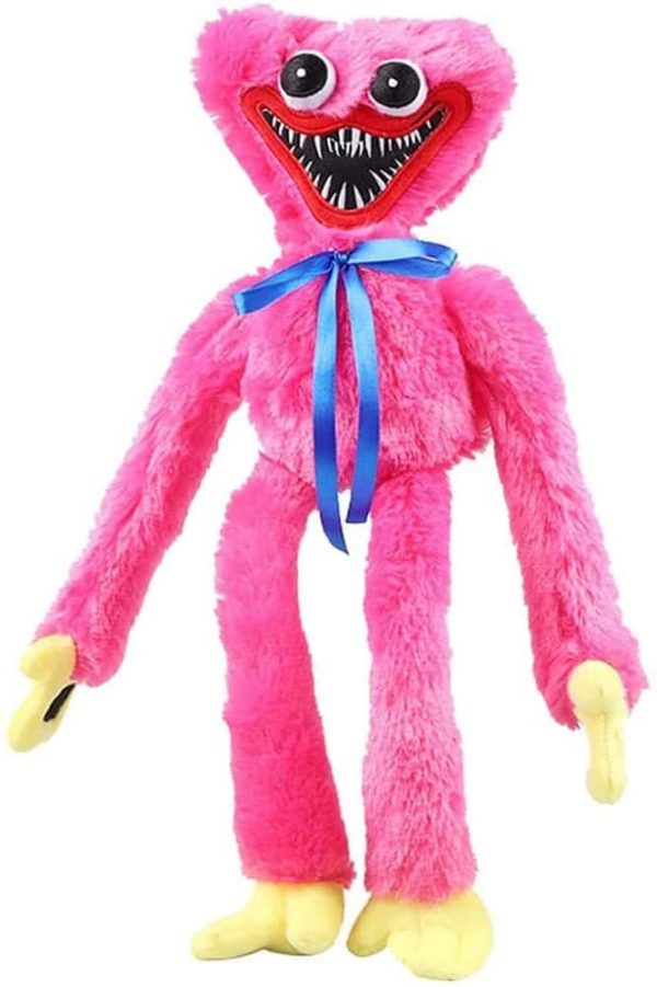 Huggy Wuggy Plush Toy, Blue Scary and Funny Plush Doll, Horror Game Doll Monster Doll Toy Gifts for Fans and Friends Beautifully Plush Doll Gifts 15.7 in (Pink)