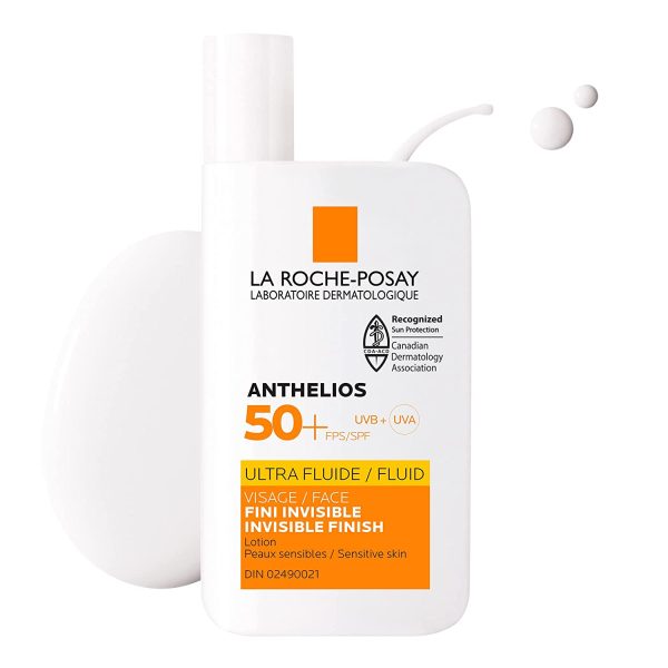 La Roche-Posay Anthelios Ultra Fluid Face Sunscreen Lotion SPF 50+ Broad Spectrum for Sensitive Skin, oily skin & dry skin. Water Resistant, Non Greasy, Non-Comedogenic, Fragrance Free, unscented. - Image 2