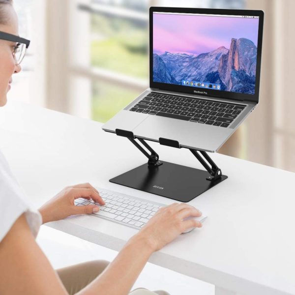 Besign LS10 Aluminum Laptop Stand, Ergonomic Adjustable Notebook Stand, Riser Holder Computer Stand Compatible with Air, Pro, Dell, HP, Lenovo More 10-15.6" Laptops (Black) - Image 8