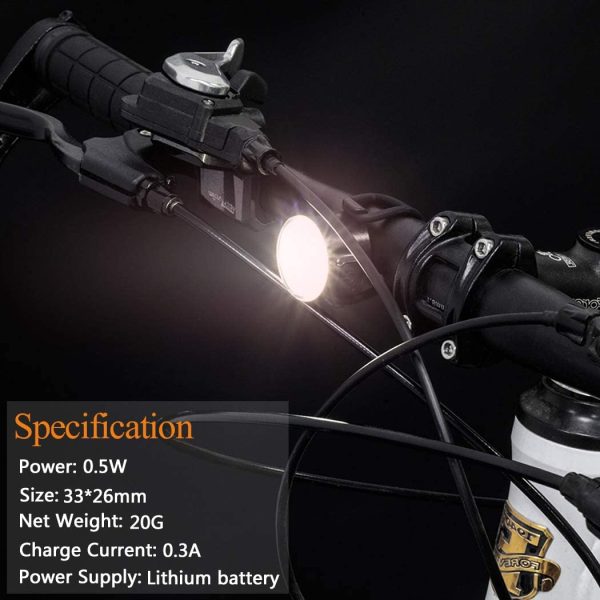 USB Rechargeable LED Bike Lights Set, Ultra Bright Front and Back Rear Bicycle Light Combo, IPX5 Waterproof Mountain Road Helmet Cycle Headlight and Taillight Set for Men Women Kids (6 Modes) - Image 7