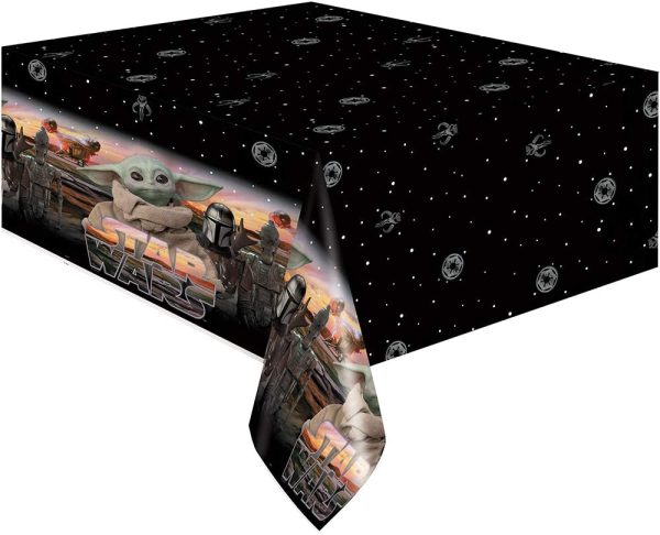 Unique Industries The Mandalorian The Child Baby Yoda Plastic Tablecloth, 84" x 54" () - Image 2