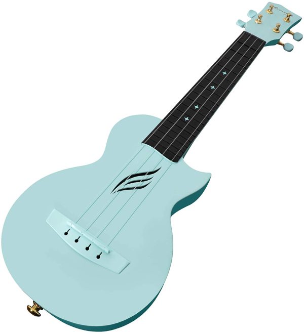 Soprano Ukulele Enya Nova U Mini 21" ?M??arbon Fiber Travel Ukulele?Mչith Beginner Kit includes Semi-Hard Case, Strap, Capo, and Strings (Blue)