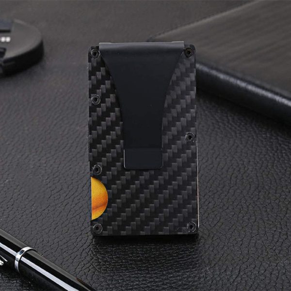 Carbon Fiber RFID Wallet/Money Clip/Wallet for Men Credit Card Holder - Image 4