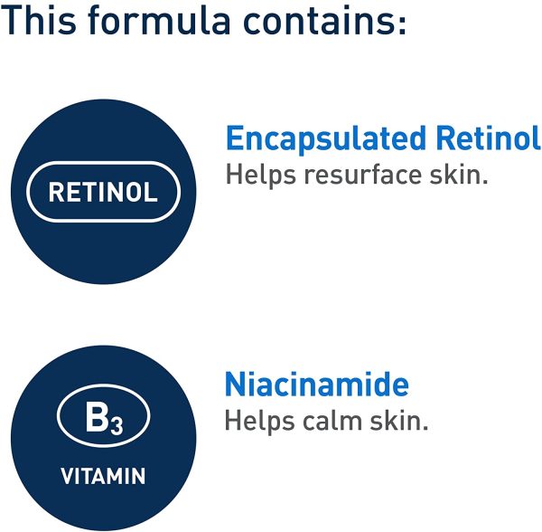 CeraVe Resurfacing RETINOL Serum For Face. Helps even skin tone. Improves skin smoothness. Gentle on skin gel with niacinamide, 3 essential ceramides. Fragrance-free. 30ML. - Image 8