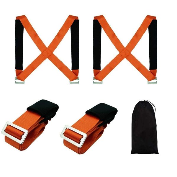 Moving Straps, MAXBROTHERS Harness 2-Person Shoulder Lifting and Moving System for Furniture, Appliances, Mattresses or Heavy Objects up to 440 Pounds (Orange-3) - Image 5