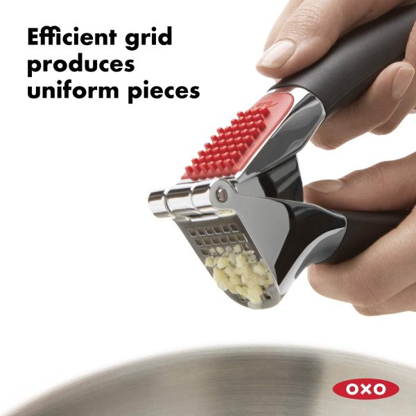 OXO Good Grips Soft-Handled Garlic Press - Image 3