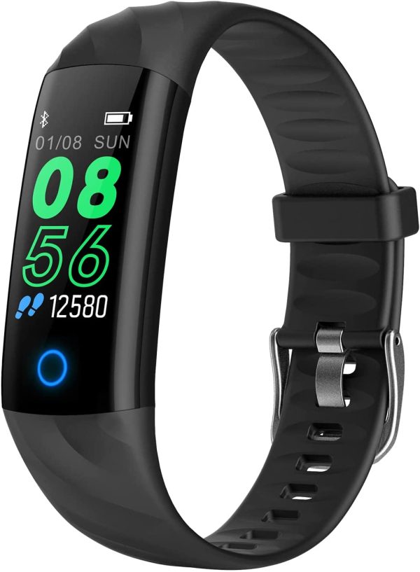 AK1980 Fitness Tracker, Activity Tracker Watch with Heart Rate Monitor Blood Pressure Blood Oxygen Sleep Monitor IP68 Waterproof Smart Watch Step Tracker Calorie Counter for Kids Women Men - Image 3