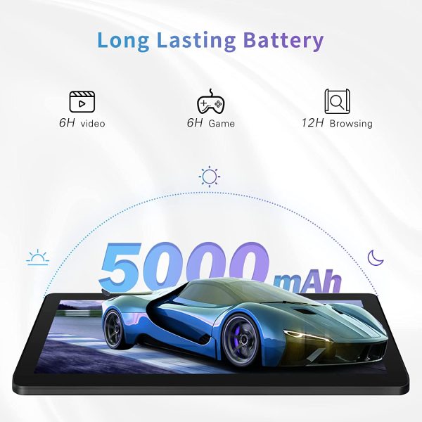 Android 10.0 Tablet 10 Inch qunyiCO Y10 (10.1''), 2GB RAM 32GB Storage,2MP+8MP Dual Camera,Quad-Core Processor,1280 x 800 IPS HD Display Screen, Wi-Fi only Bluetooth 5000mAh, Google GMS Certified - Image 2