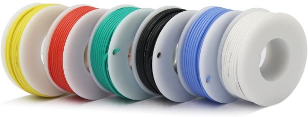 CBAZY??Hook up Wire Kit (Stranded Wire Kit) 18 Gauge Flexible Silicone Rubber Electric Wire 6 Colors 16.4 feet Each 18 AWG - Image 4