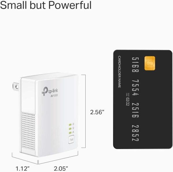 Powerline Ethernet Adapter Starter Kit - AV1000 Gigabit Port, Plug&Play, Ethernet Over Power, Nano Size, Ideal for Smart TV, Online Gaming, Wired Connection Only (TL-PA7017 KIT) - Image 3