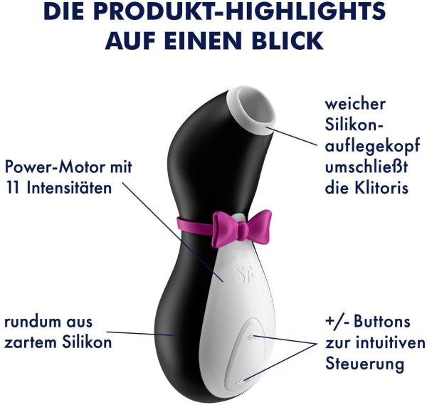 Satisfyer Penguin Air-Pulse Clitoris Stimulator - Non-Contact Clitoral Sucking Pressure-Wave Technology, Waterproof, Rechargeable - Image 3