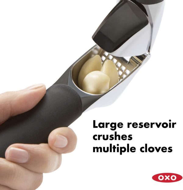 OXO Good Grips Soft-Handled Garlic Press - Image 2