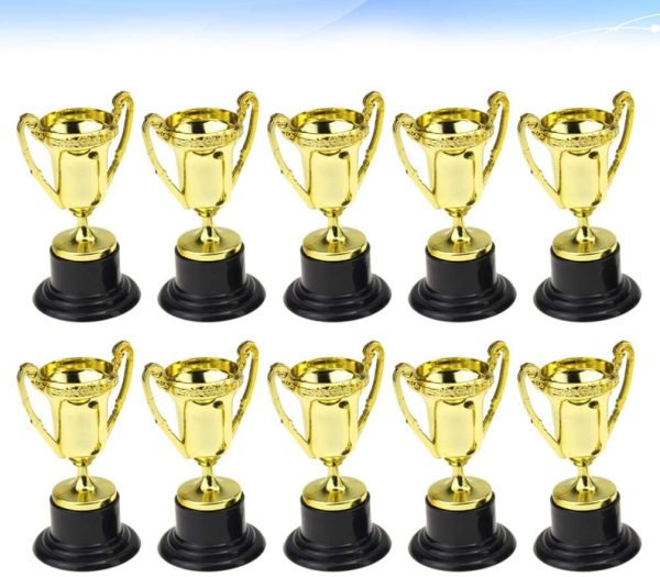 ifundom Gold Award Trophy Cups 3. 34 First Place Winner Award Trophies Bulk Pack of 10 for Kids and Adults- Perfect to Reward Those Who Have Achieved - Image 5