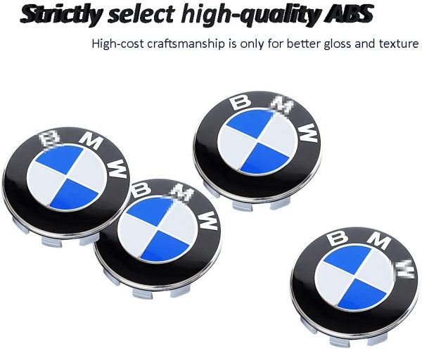 4 Pack 2.67 Inch/68mm Car Wheel Center Hub Caps, Hub Center Cap, Wheel Center Caps, Hubcaps Logo Covers for 1/3/5/6/7/X/Z Series Accessories