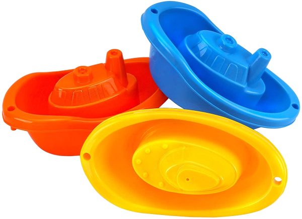 TECHNOK Bath Boats- Multi-Colored Baby Bath Toys - Fun and Educational Bath Toys for Toddlers - Stackable Bath Toy - Toddler Bath Toys for Girls and Boys