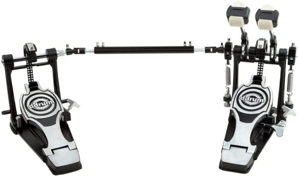 ddrum RXDP Bass Drum Pedal Double, Black and Chrome