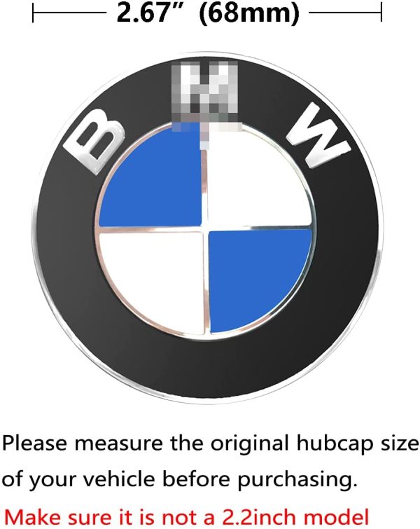 4 Pack 2.67 Inch/68mm Car Wheel Center Hub Caps, Hub Center Cap, Wheel Center Caps, Hubcaps Logo Covers for 1/3/5/6/7/X/Z Series Accessories - Image 3