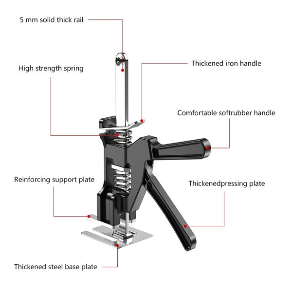 QYLPNB 2PCS Labor Saving Arm,Portable Table Labor Saving Arm Jack,Maximum Lift 5.7in 485lbs Static Load 308lbs Dynamic Load Drywall Lift,Manual Positioning Height Adjust Arm Tool - Image 6