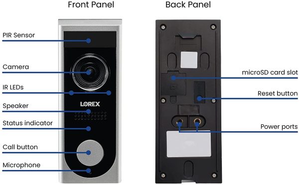 Lorex 1080p Wi-Fi Video Doorbell Security Camera with Motion Detection | IR Night Vision | Ultra-Wide Angle Lens & 2-Way Talk ?M?Includes 16GB SD Card [Requires existing doorbell Wiring] - Image 2