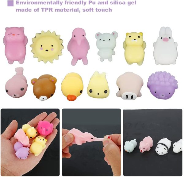 Mochi Squishy Toys (Random)  Pack Animal Mini Stress Relief Ball Toys for Teen Girls Boys Kids for Easter Party Favors, Birthday Gift, Classroom Prize, Goodie Bag - Image 6