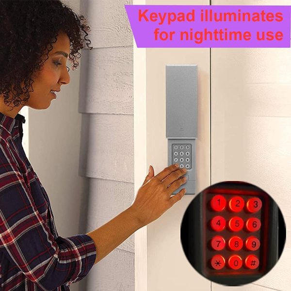 Wireless Entry Garage Door Keypad Compatible Chamberlain/LiftMaster Garage Door Opener has Purple Learn Button,ONLY Support Opener has Purple Learn Button,Control 3 Doors - Image 5