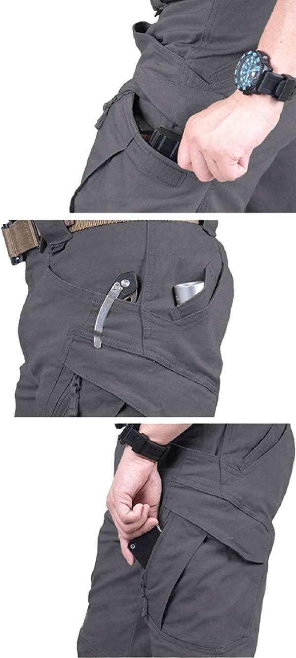 TACVASEN Men's Tactical Cotton Pants Lightweight Assault Cargo Casual Hiking Pants - Image 6