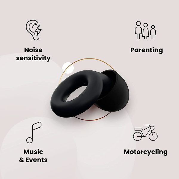 Loop Experience Noise Reduction Ear Plugs ??High Fidelity Hearing Protection for Concerts, Motorcycles, Drummers, Work & Noise Sensitivity ??8 Ear tips in XS, S, M, L ??18dB Noise Cancelling - Black - Image 4