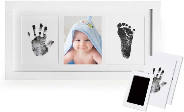 Baby Footprint Kit Babyprints Newborn Baby Handprint and Footprint Photo Frame kits,Newborn Baby Gifts for Boys and Girls,Baby Shower Gifts, Newborn Baby Keepsake Frames - Image 2