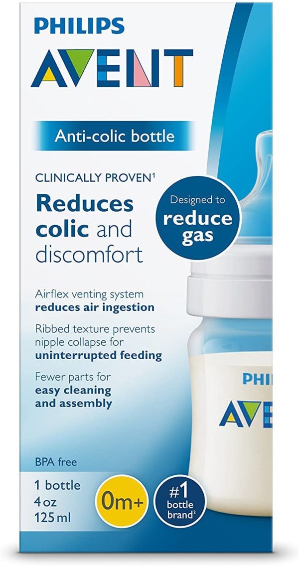 Philips Avent Anti-Colic Baby Bottles 4oz, 1pk, SCF560/17