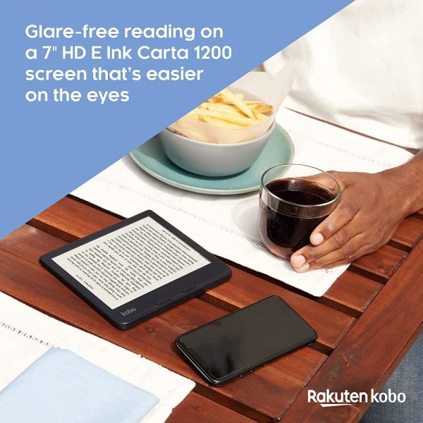 Kobo Libra 2 | eReader | 7??Glare Free Touchscreen | Waterproof | Adjustable Brightness and Color Temperature | Blue Light Reduction | eBooks | WiFi | 32GB of Storage | Carta E Ink Technology | Black - Image 7