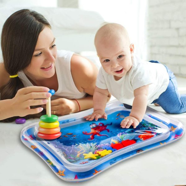 Bellababy Tummy Time Baby Water Mat for Infants & Toddlers Early Development Activities, Sensory Toys Gifts for 3 6 9 12 Months Baby Boy Girl - Image 5