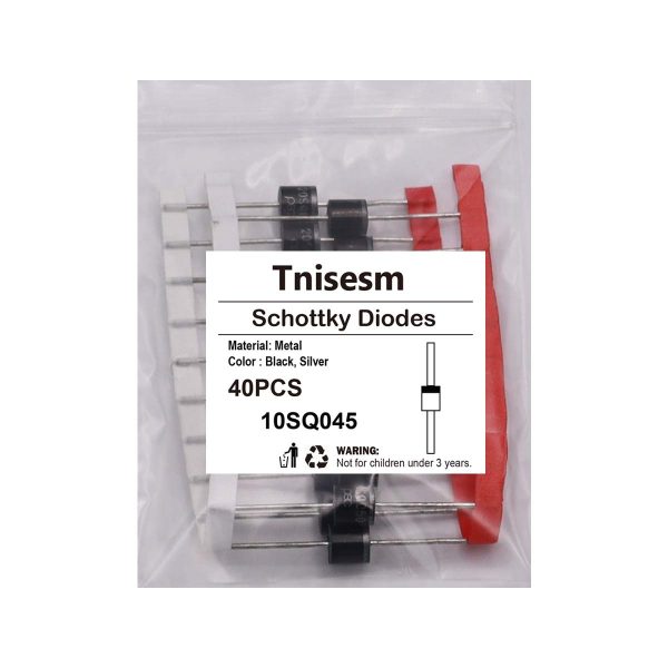 Tnisesm 40 Pcs 10SQ045 10A 45V Schottky Blocking Diode, Rectifiers Diode,Diode Axial Kit for Solar Panel - Image 2