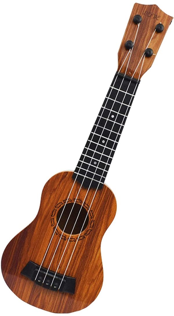 TOOYFUL Cute Kids Guitar Toy Ukulele Classical Small Guitar 4 Strings Children Educational Learning Early Education - Deep Brown - Image 2