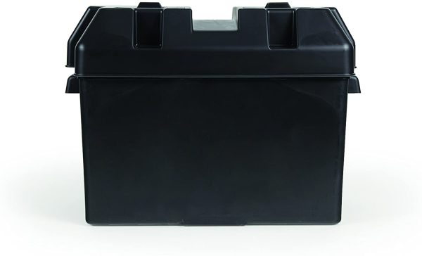 Large Battery Box with Straps and Hardware - Group 27, 30, 31 |Safely Stores RV, Automotive, and Marine Batteries |Durable Anti-Corrosion Material | Measures 7 ¼" x 13 ¾" x 8-5/8" - (55372) - Image 2