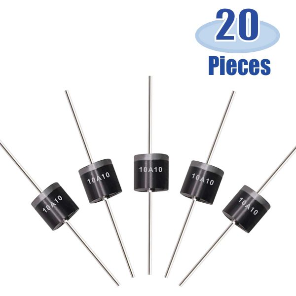 Tnisesm 20 Pcs 6A10, 10A10, 20A10 Rectifier Diode Kit 1000 Volt Electronic Silicon Diodes 6A10-10A10-20A10 - Image 5