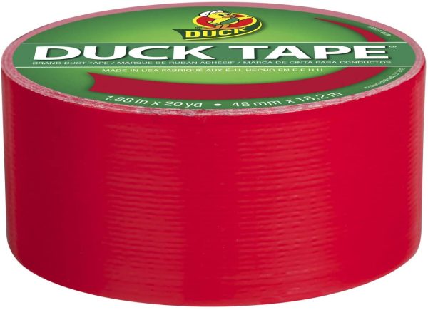 Brand 1265014 Color Duct Tape, Red, 1.88 Inches x 20 Yards, Single Roll