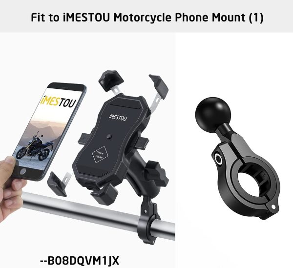 2PCS Aluminium 1" Ball Base for Handlebar Mounts, iMESTOU Ball Adapters Fit for Ram/iMESTOU Phone Mounts with 1" Ball Sockets - Image 6