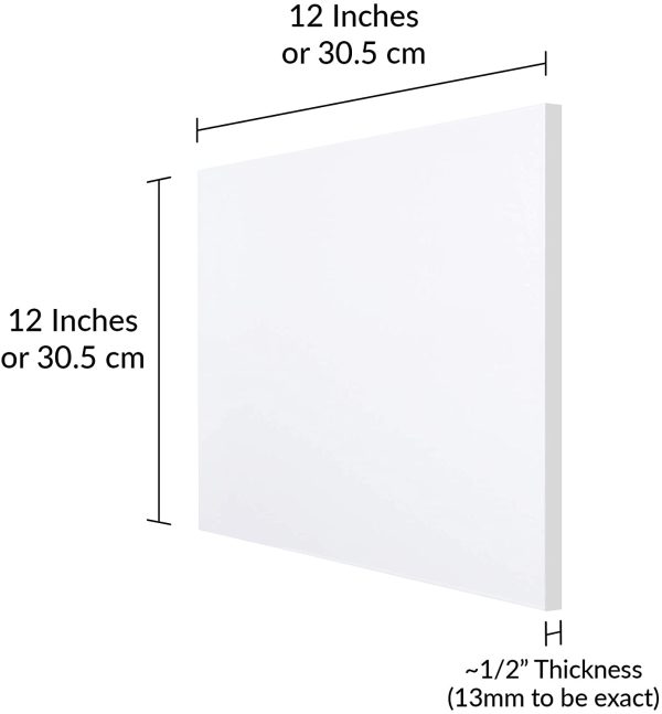 Acrylic Sheet Clear Cast Plexiglass 12??x 12??Square Panel 1/2??Thick (13mm) Transparent Plastic Plexi Glass Board with Protective Paper for Signs, DIY Display Projects, Craft, Easy to Cut - Image 6