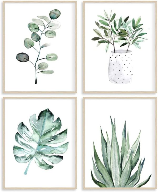 Botanical Prints Posters for Bedroom Aesthetic Room Decor, Set of 4, 8x10 Canvas Poster Unframed, Boho Decor Art Print, Bathroom Wall Art Decor, Sage Green Decor - Image 5