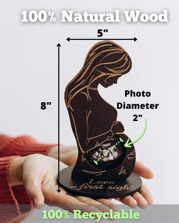 Pregnant Women Gifts Ideas Ultrasound Picture Frame | Mom to Be Sonogram Frame Black | Love At First Sight Ultrasound Frame - Image 7