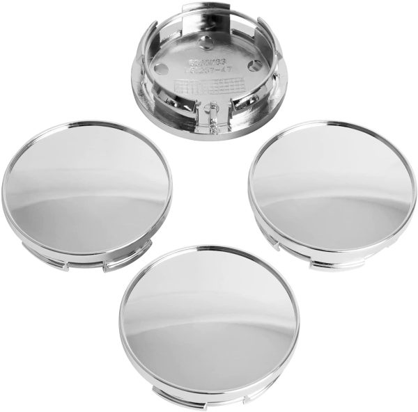 KitsPro 2.5Inch 63MM Wheel Center Caps for Dodge RAM 1500 Rim Hub Caps 6KF18TRMAA , Pack of 4 (Chrome, Outer 63MM , Inner 56MM) - Image 2