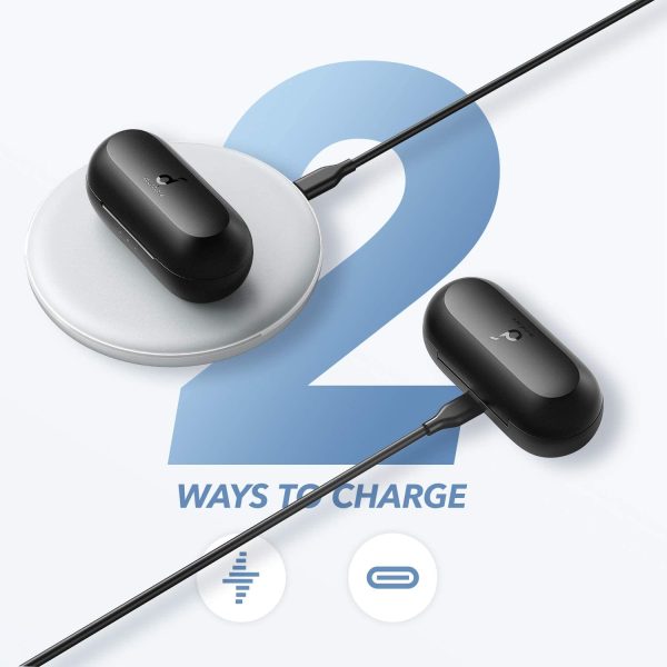 by Anker Life A1 True Wireless Earbuds, Powerful Customized Sound, 35H Playtime, Wireless Charging, USB-C Fast Charge, IPX7 Waterproof, Button Control, Bluetooth Earbuds, Commute, Sports