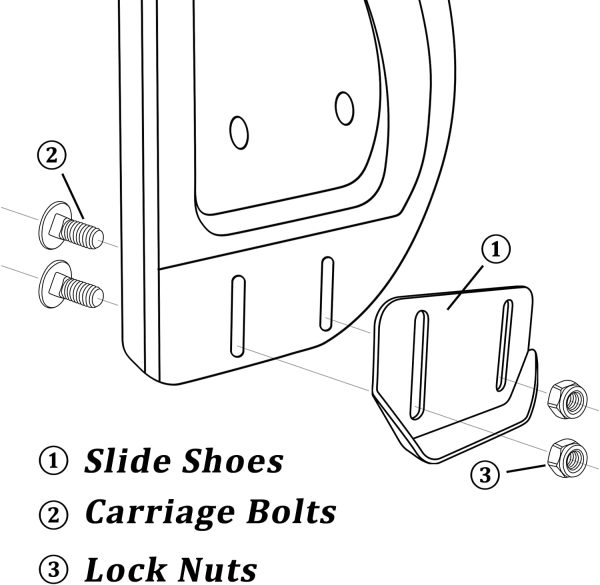 KOOTANS 1pair 784-5580 Snow Thrower Slide Plate Shoes Heavy Duty Metal Snow Blower Slide Skids Replace for MTD 784-5580-0637 Cub Cadet Yardman Troy Bilt Craftsman, for Stens 780-420 (Black) - Image 4