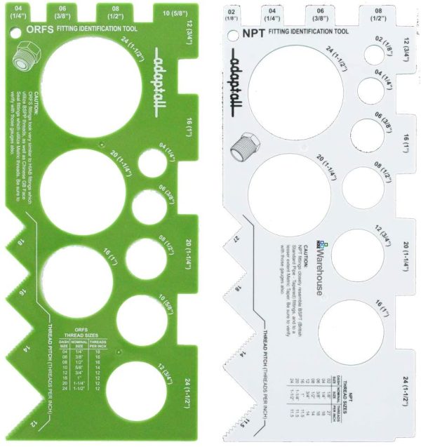 Brand TGK02-HW SAE American Thread Identification Kit w/Adaptall Gauges (NPT, NPSM, ORS, ORFS, ORB, an, JIC 37)