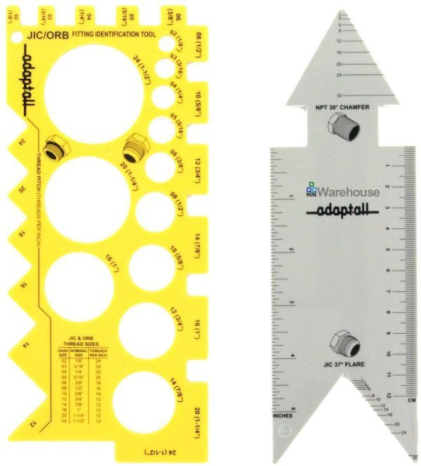 Brand TGK02-HW SAE American Thread Identification Kit w/Adaptall Gauges (NPT, NPSM, ORS, ORFS, ORB, an, JIC 37) - Image 5