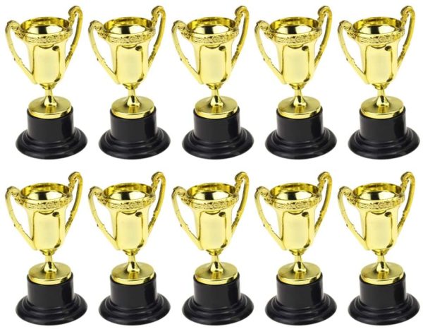 ifundom Gold Award Trophy Cups 3. 34 First Place Winner Award Trophies Bulk Pack of 10 for Kids and Adults- Perfect to Reward Those Who Have Achieved - Image 4