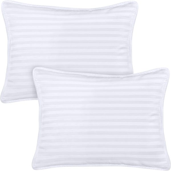 2 Pack Toddler Pillow - Baby Pillows for Sleeping - Cotton Blend Cover - Pack of 2 Kids Pillows - White - 13 x 18 Inches - Image 7